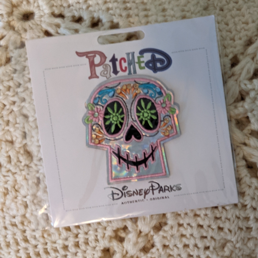 NWT Disney Parks Coco Iron on Patched Patch Skull